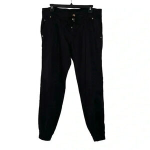 Tally Weijl Black Paper Bag Jogger Trouser Low Rise Black Pants Women Size L